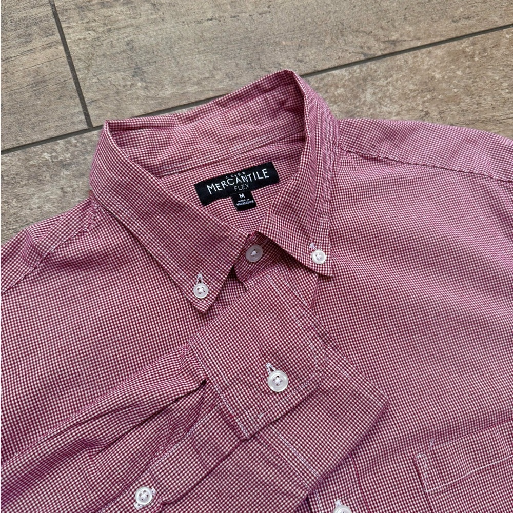 J.Crew Red Oxford Button-down